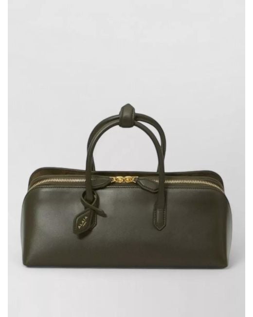 Alaïa Green Delta Small Shoulder Bag Box Calfskin