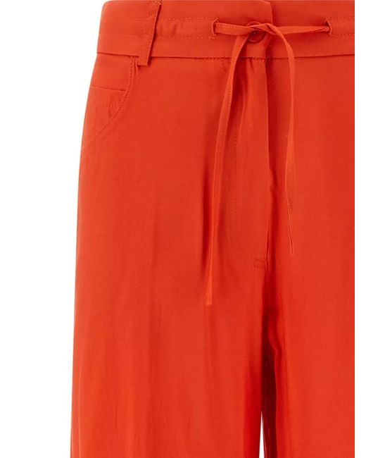 Nude Viscose Pants Tailored Belt Loops Pockets