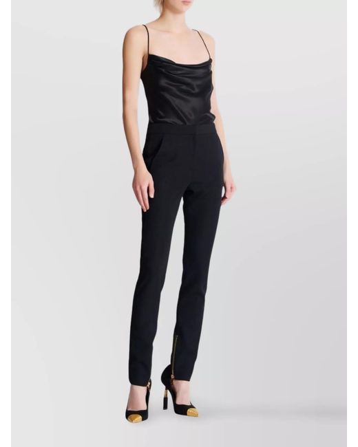 Balmain Blue Wool Slim-Fit Trousers