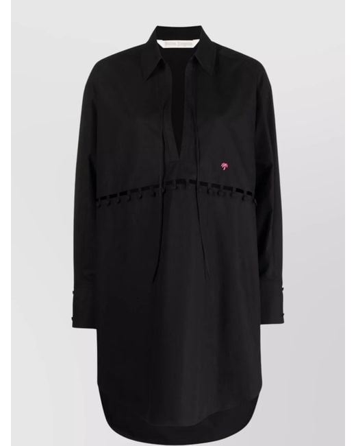 Palm Angels Black Mini Shirt Dress