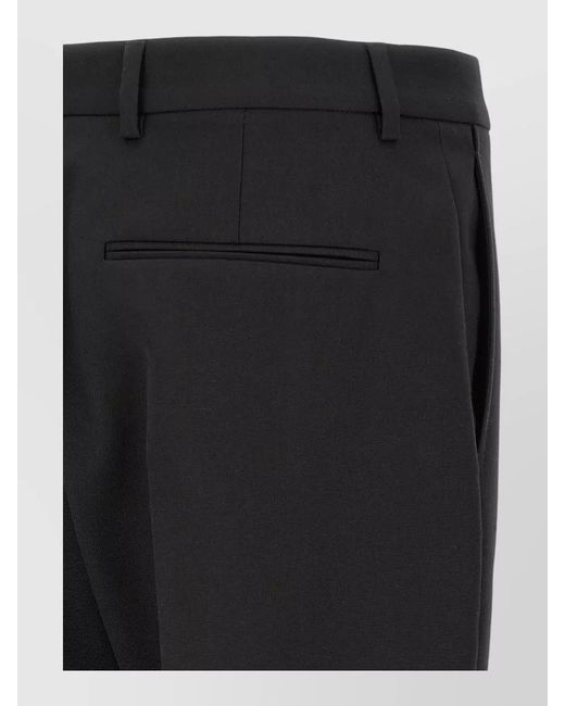 Valentino Garavani Black Tailored Trousers Belt Loops for men