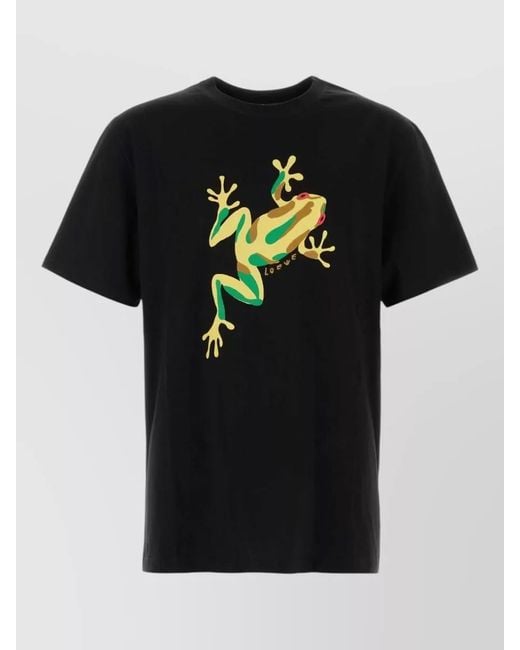 Loewe Black Cotton T-Shirt for men