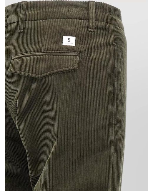 Department 5 Green Off Tailored Pants Belt Loops Pockets for men