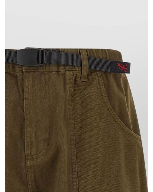 Gramicci Green Gadget Bermuda Shorts Belt Loops Pockets for men