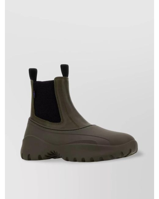Burberry Black Leather Chelsea Ankle Boots for men
