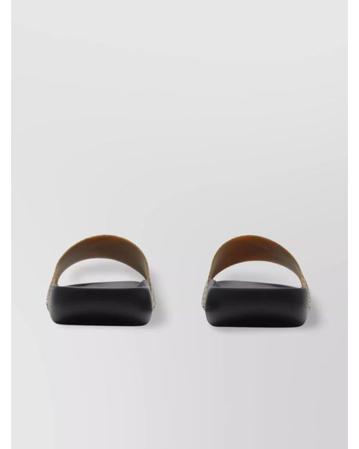 Burberry Multicolor Checked Slide Sandals