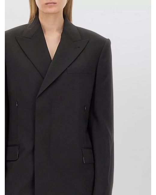 Helmut Lang Black Virgin Wool Oversized Blazer
