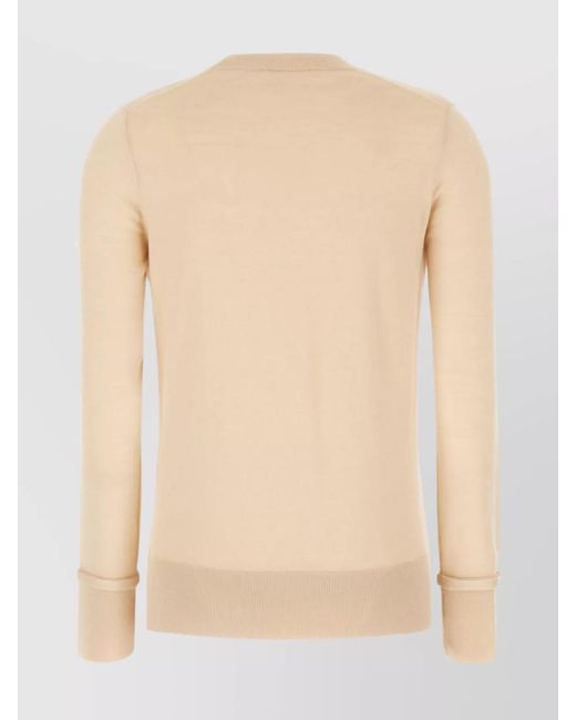 Chloé Natural Wool Sweater Neck Sleeves Cuffs