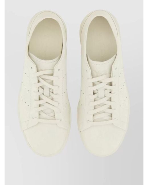 Y-3 Natural Stan Smith Sneakers Perforated Upper Round Toe Rubber Sole for men