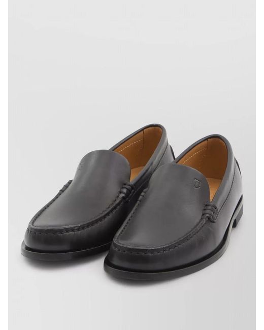 Tod's Gray Calfskin Loafers