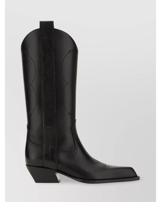 Off-White c/o Virgil Abloh Black Leather Texan Boots