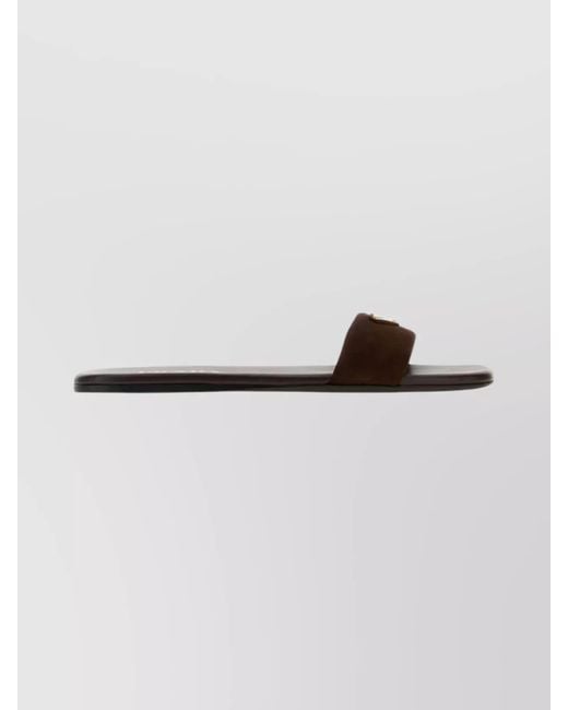 Prada Multicolor Suede Open Toe Flat Sole Slides