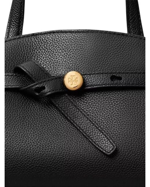 Tory Burch Black Romy Small Leather Shoulder Boston Bag