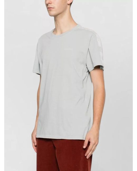 Moschino White Silk Nylon Top Round Neck Short Sleeves for men
