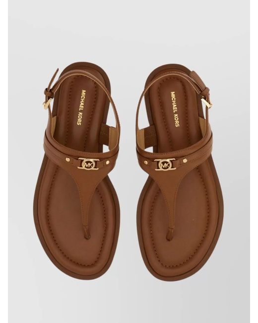 Michael Kors Brown "Mandy" Flat Sole Sandals