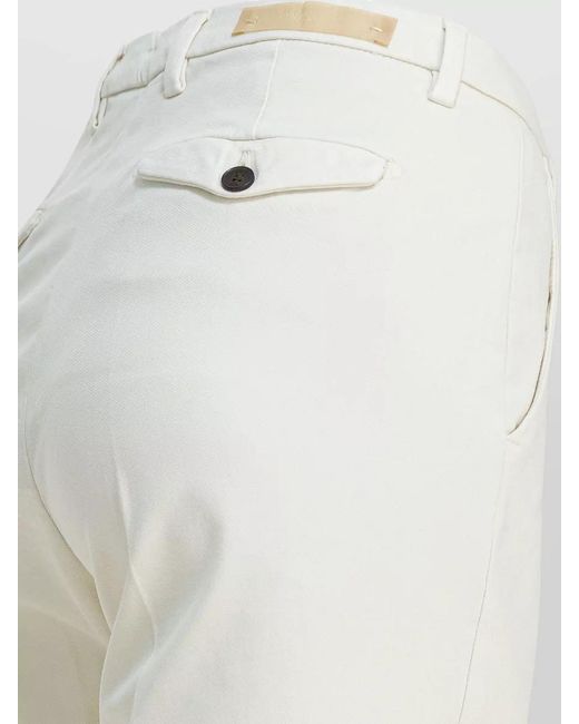 Briglia 1949 White Tailored Trousers Featuring Belt Loops Pockets