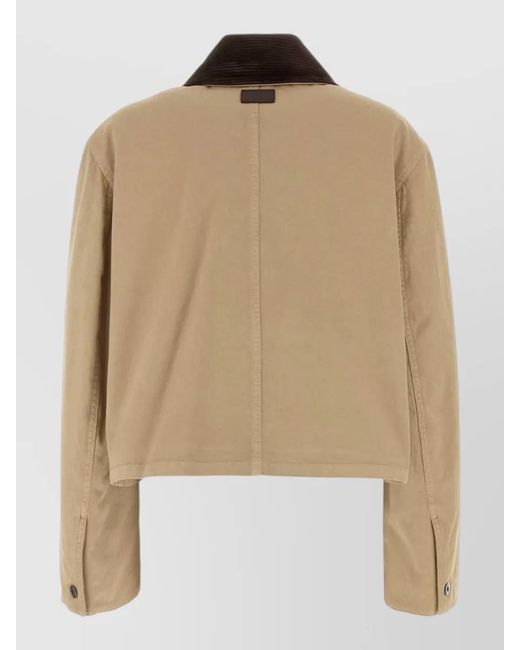 Loewe Natural Cotton Single Breasted Parka Coat