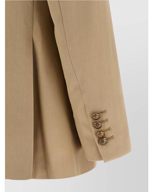 Golden Goose Deluxe Brand Natural Virgin Wool Heraldic Button Blazer