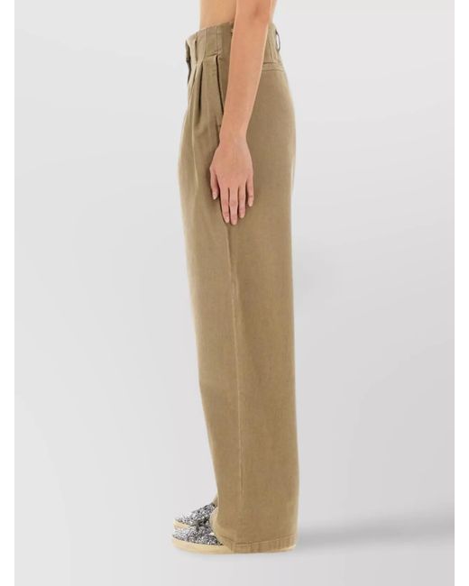Golden Goose Deluxe Brand Natural Denim Wide-Leg Trousers