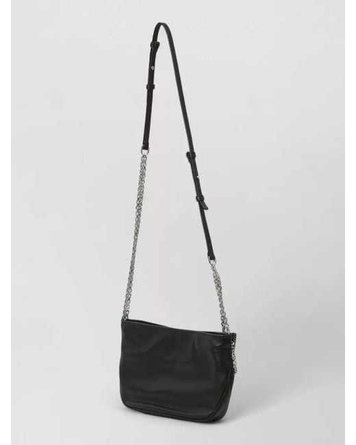 Roger Vivier Black Micro Pilgrim Leather Crossbody Chain Bag