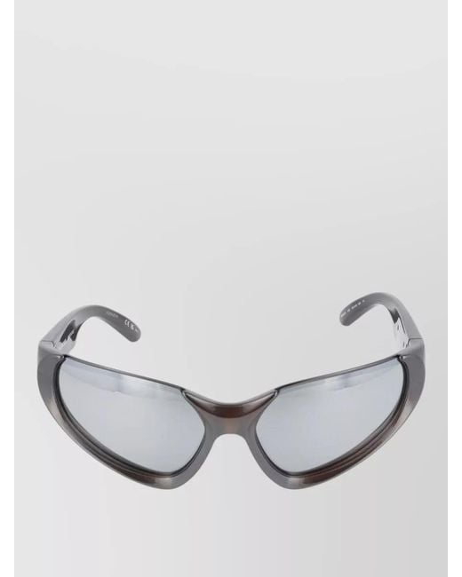 Balenciaga Metallic Sunglasses Bb0202S 002 Curved Frame