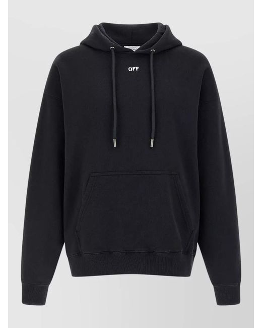 Off-White c/o Virgil Abloh Blue Spray Arrow Skate Hooded Knit Sweatshirt for men