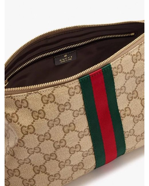 Gucci Natural Gg Belt Bag Pouch Stripe Hardware for men
