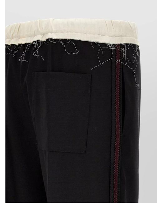 Wales Bonner Black Wool Straight-Leg Trousers for men