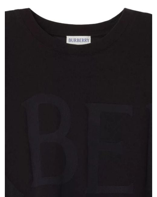 Burberry Black Logo Cotton Crew Neck Relaxed T-Shirt