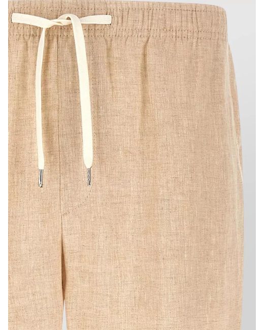 Cellar Door Natural Linen Straight-Leg Trousers for men