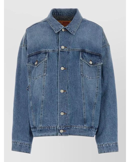 Magliano Blue Denim Jacket Loose Fit Long Sleeves
