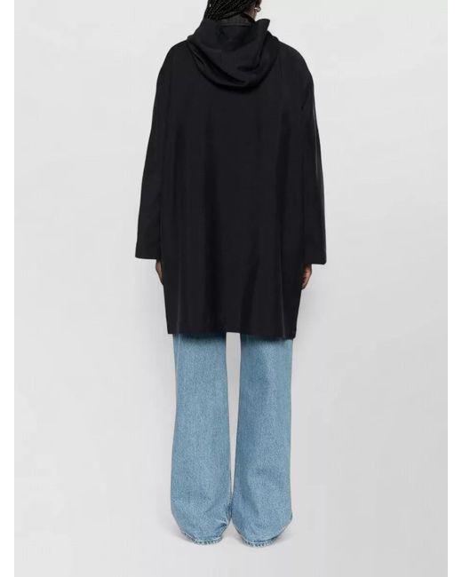 Prada Black Mohair Parka Coat