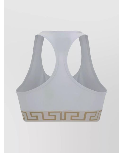 Versace Gray Greca Border Scoop Bralette