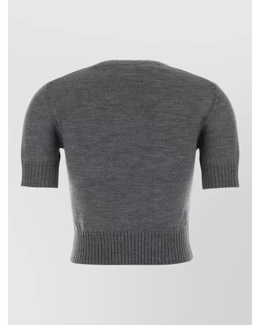 Jil Sander Gray Wool Sweater