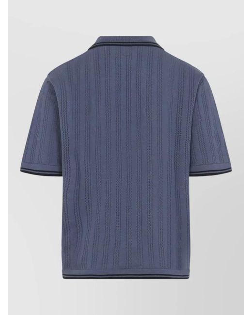 Carhartt Blue Cotton Short-Sleeve Polo Shirt for men