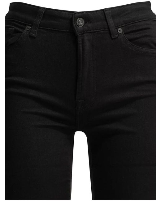 7 For All Mankind Black High Rise Bootcut Stretch Denim Five Pocket