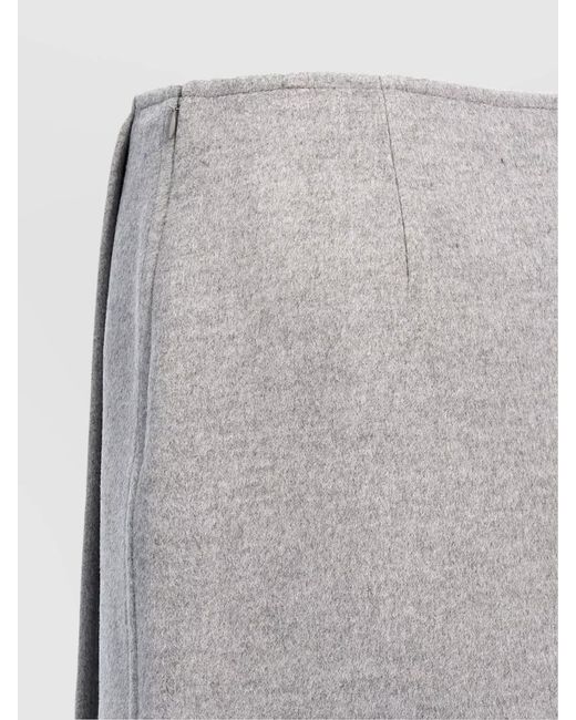 Tory Burch Gray Monogram High-Waisted Mini Skirt