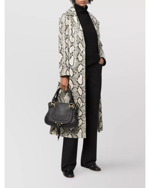 Chloé Black Marcie Small Leather Shoulder Bag