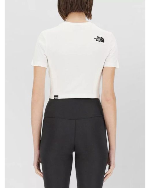 The North Face White Cropped Crew Neck Short Sleeve Top