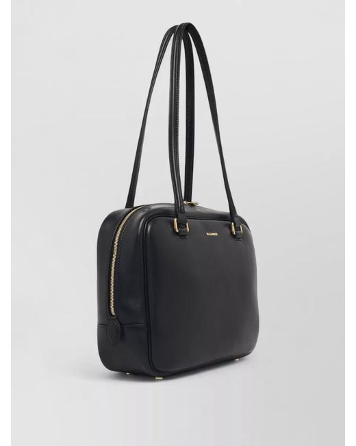 Jil Sander Black Medium Vision Leather Shoulder Bag