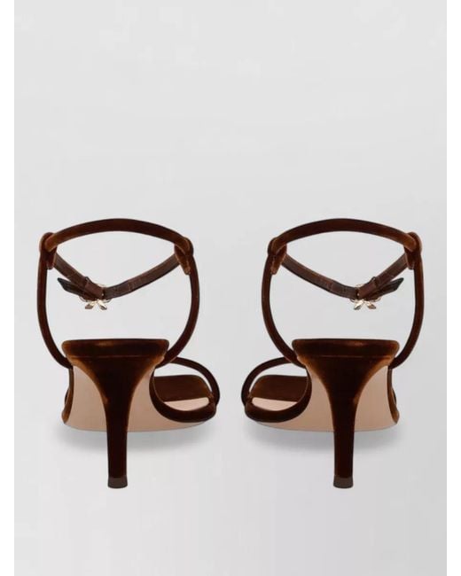 Gianvito Rossi Black Mayfair Velvet Sandals Open Toe Stiletto