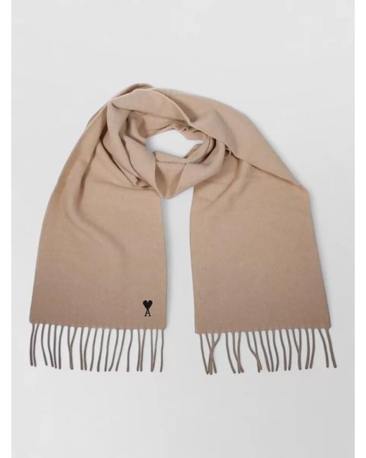 AMI Brown Wool Scarf