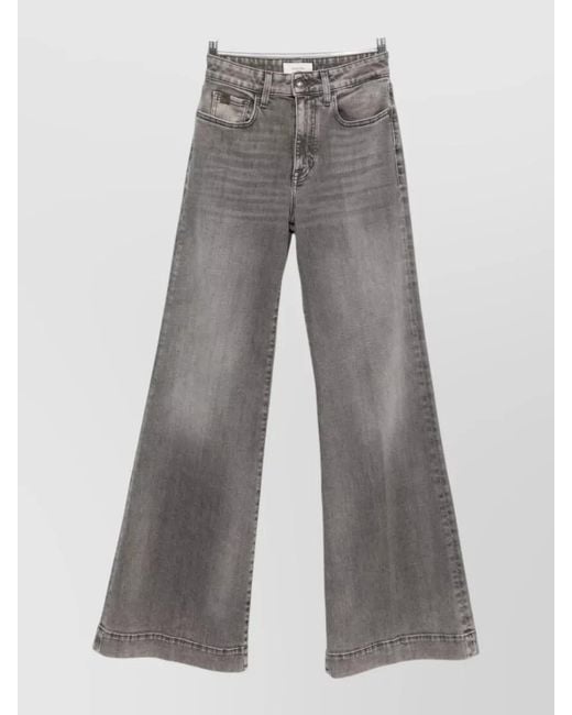 Jacob Cohen Gray Wide-Leg Denim Jeans
