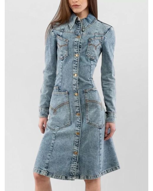 Moschino Blue Denim Casual Dress