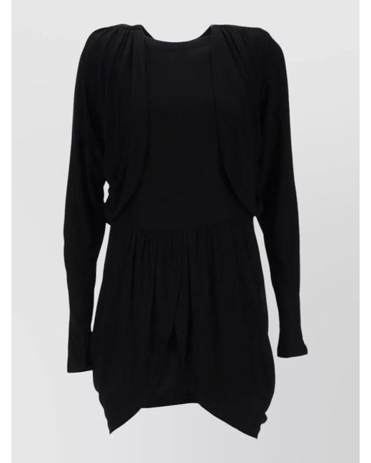 Isabel Marant Black Viscose Fitted Mini Dress
