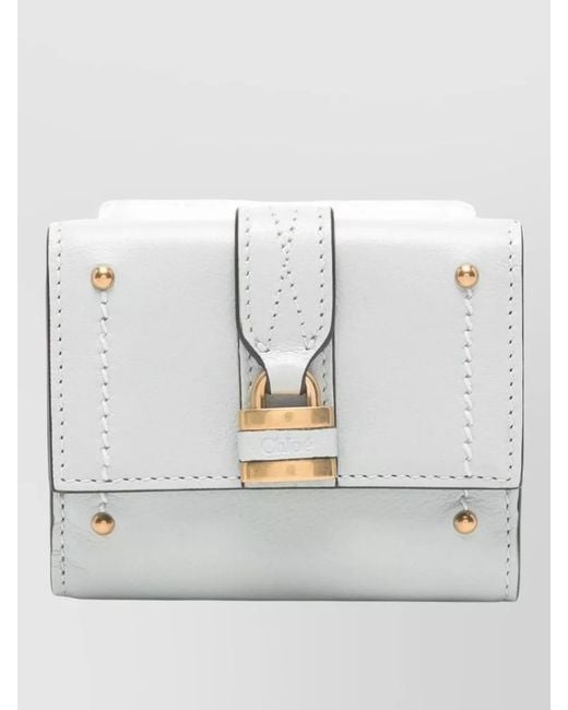 Chloé Gray Leather Cardholder