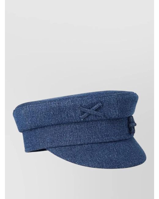 Ruslan Baginskiy Blue Cotton Baker Boy Cap