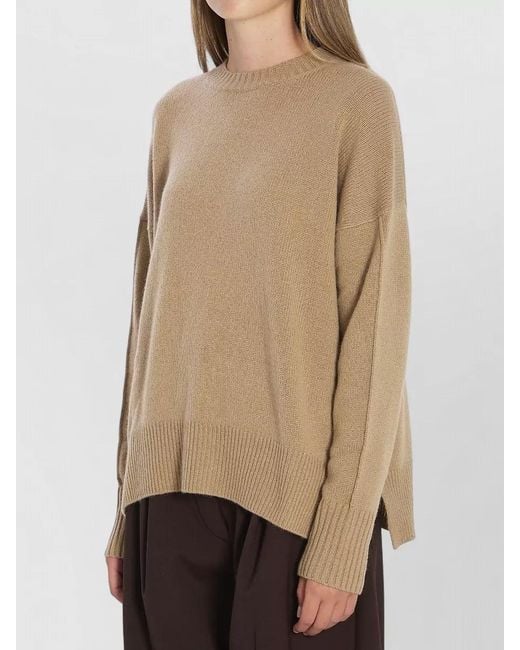 Allude Multicolor Cashmere Sweater Dropped Shoulders Longline Silhouette