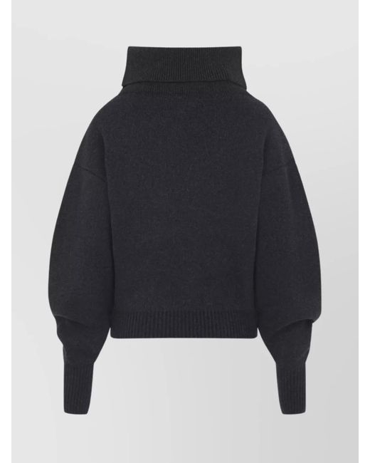 Jacquemus Blue Cashmere-Blend Ribbed Relaxed-Fit Turtleneck Jumper