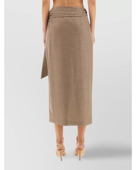 Max Mara Natural Cashmere Wrap Skirt